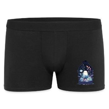 Mignon fantôme Halloween Spooky Fun - Boxer Homme - noir - Devant