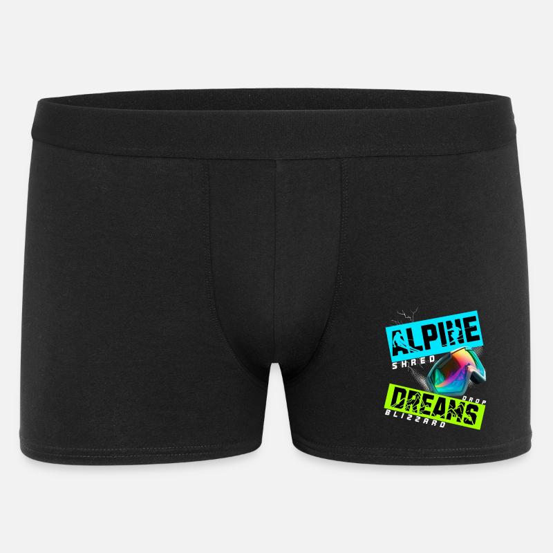 Alpine Dreams Ski Snowboard Shred Design - Boxer Homme - noir