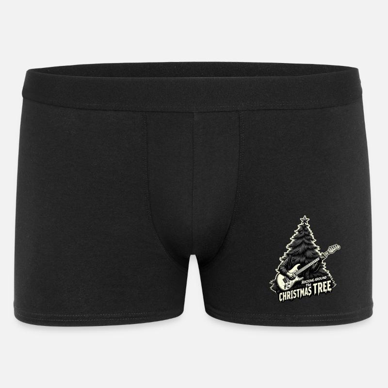 Schaukeln um den Weihnachtsbaum - Männer Boxer Shorts - Schwarz