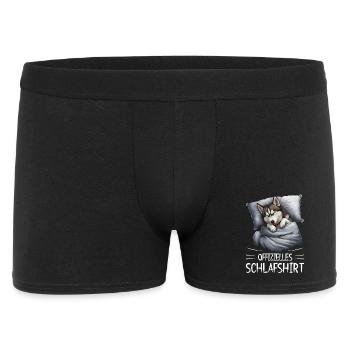Official Alaskan Husky Dog Sleep Shirt - Men's Boxer Shorts - black - Front
