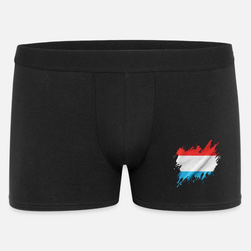 Drapeau du Luxembourg, style déchiré - Boxer Homme - noir