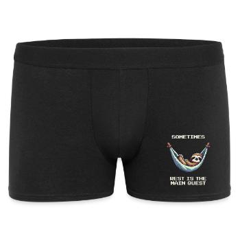 Sometimes Resting Is the Main Quest | Balance - Men's Boxer Shorts - black - Front