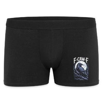 F-CAW-F Funny Raven Bird Noise Meme T-Shirt - Boxer Homme - noir - Devant