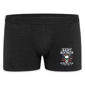Baby Boomers Generation Skull with Crown - Men's Boxer Shorts - black - Front
