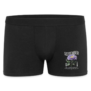 Naissance Fleurs Naissance Fleur Septembre Aster - Boxer Homme - noir - Devant