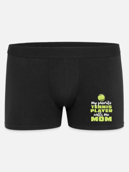 My favorite tennis player calls me mom - Men's Boxer Shorts - black