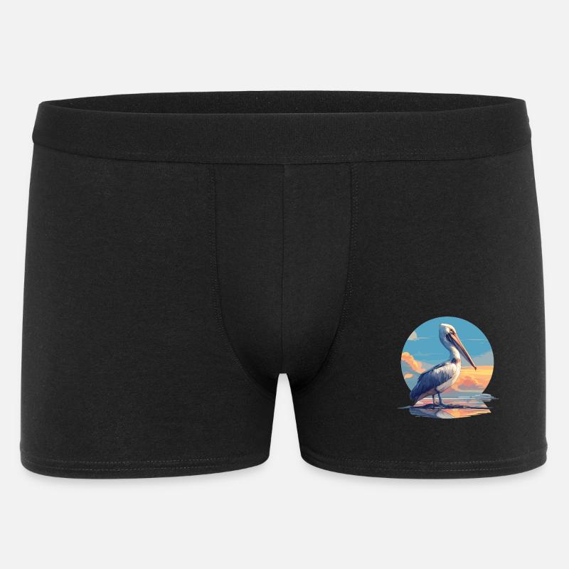 Pelikane Pelikan - Männer Boxer Shorts - Schwarz
