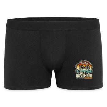 77th Birthday Vintage November Vintage 1948 - Men's Boxer Shorts - black - Front
