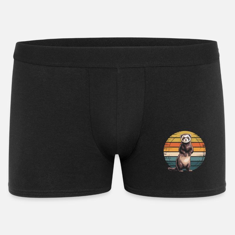 Frettchen - Männer Boxer Shorts - Schwarz