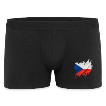 Flag of Czechia in torn style - Men's Boxer Shorts - black - Front
