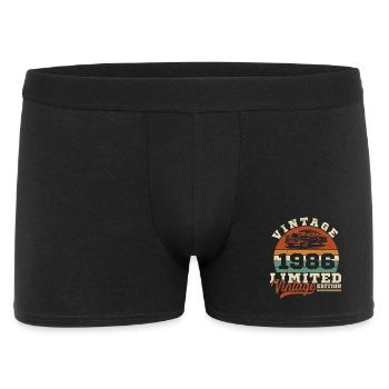 1986 Vintage Retro Geburtstagsgeschenk - Männer Boxer Shorts - Schwarz - Vorne