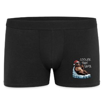 Santa Funny Christmas Christmas with Saying - Men's Boxer Shorts - black - Front