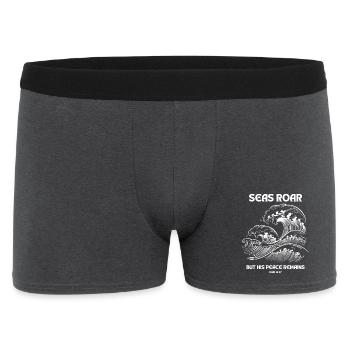 Le rugissement des mers - Jean 14:27 Conception - Boxer Homme - charbon - Devant