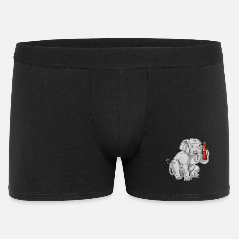 Elefant Flasche Bier - Männer Boxer Shorts - Schwarz