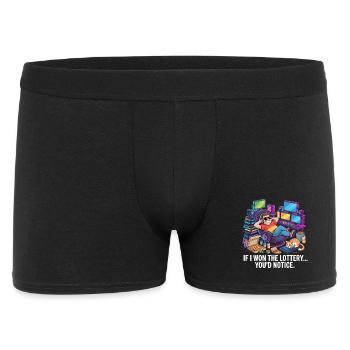 Funny If I Won The Lottery You'd Notice Yacht boat - Men's Boxer Shorts - black - Front