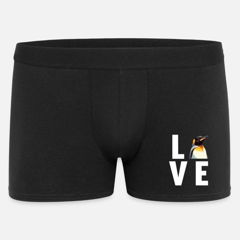Pinguine Pinguin - Männer Boxer Shorts - Schwarz
