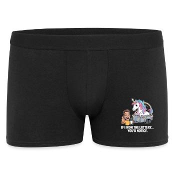 Funny If I Won The Lottery You'd Notice Yacht boat - Men's Boxer Shorts - black - Front