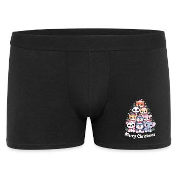 Sapin de Noël animal – Animaux de Noël mignons - Boxer Homme - noir - Devant