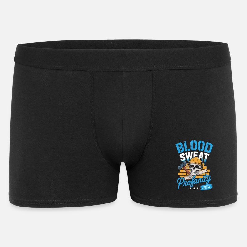 Blue Collar Arbeiter Handwerk Bauarbeiter - Männer Boxer Shorts - Schwarz