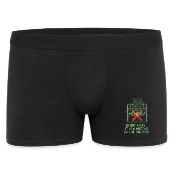 Montagfehler im Matrixkalender - Männer Boxer Shorts - Schwarz - Vorne