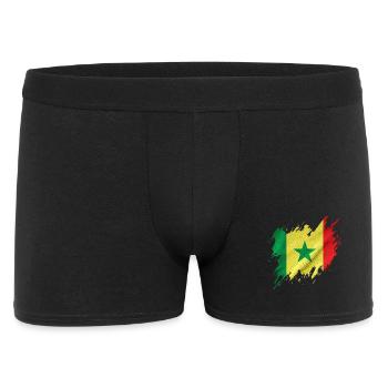 Drapeau du Sénégal, style déchiré - Boxer Homme - noir - Devant