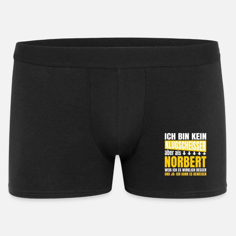 Ich bin kein Klugscheißer Norbert - Männer Boxer Shorts - Schwarz