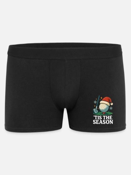 Tis The Season Golfing Holiday Fun - Men's Boxer Shorts - black