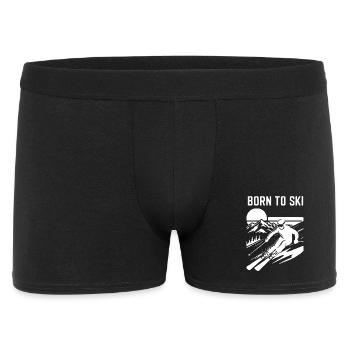 Skiing Born To Ski Design Skier - Men's Boxer Shorts - black - Front