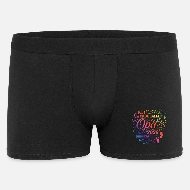 Ich werde bald Opa 2026 - Männer Boxer Shorts - Schwarz