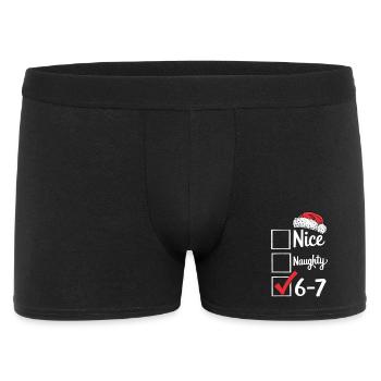 Chemise de Noël – Nice Naughty 6–7 - Boxer Homme - noir - Devant