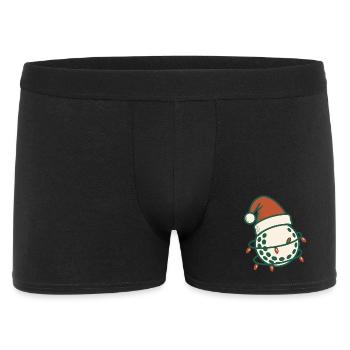 Drôle de balle de golf Noël Père Noël chapeau design - Boxer Homme - noir - Devant