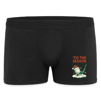 Tis The Season Funny Golf Holiday Vibes - Men's Boxer Shorts - black - Front