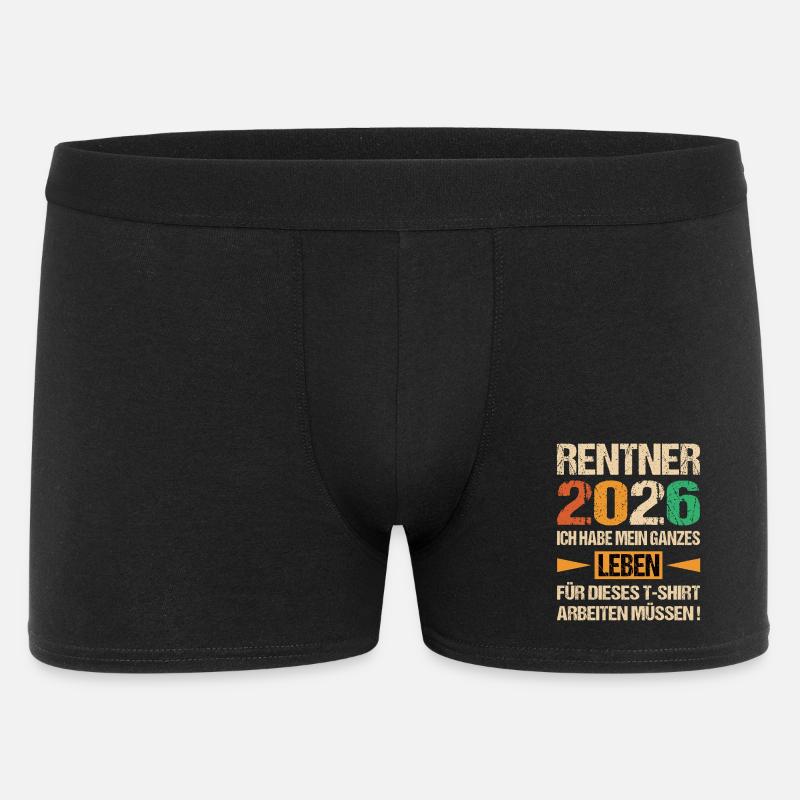 Rentner 2026  - Männer Boxer Shorts - Schwarz