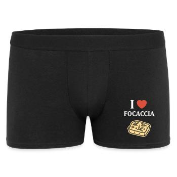 I Love Focaccia Illustration Bread - Men's Boxer Shorts - black - Front