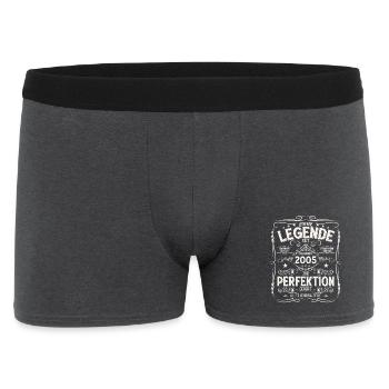 20. Geburtstag Legende November Jahrgang 2005 - Männer Boxer Shorts - Anthrazit - Vorne