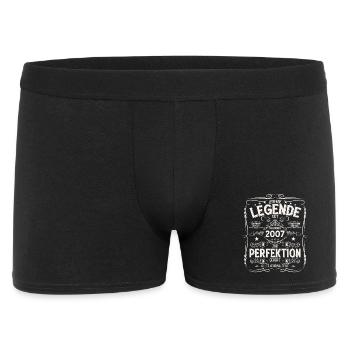 18. Geburtstag Legende November Jahrgang 2007 - Männer Boxer Shorts - Schwarz - Vorne