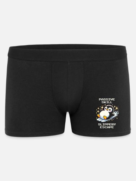 Slippery Escape | Penguin Skill Humor - Men's Boxer Shorts - black