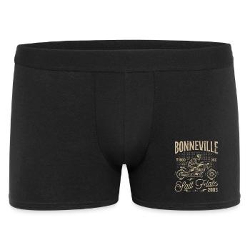 Bonneville Salt Flats Motorrad Geburtstag 2005 - Männer Boxer Shorts - Schwarz - Vorne