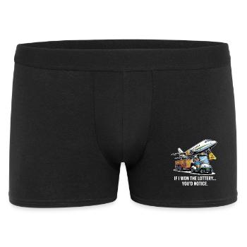Funny If I Won The Lottery You'd Notice - Men's Boxer Shorts - black - Front