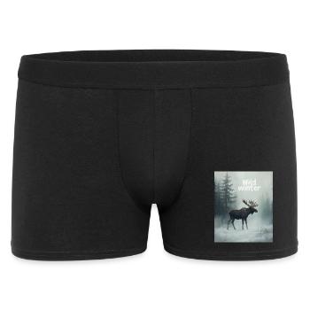 Orignal sauvage d’hiver - Boxer Homme - noir - Devant