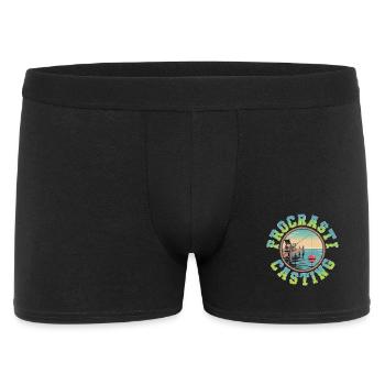  Procrastinating Angler Lazy Fishing Day Humor - Men's Boxer Shorts - black - Front