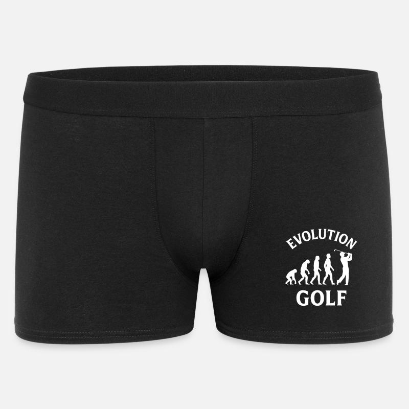 Evolution Golf Lustiges Golfdesign - Männer Boxer Shorts - Schwarz
