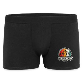 Original 1975 Jahrgang Geburtstag Retro Geschenk - Männer Boxer Shorts - Schwarz - Vorne