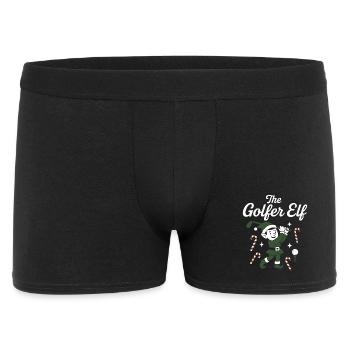 The Golfer Elf Funny Golf Christmas - Men's Boxer Shorts - black - Front