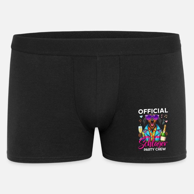 Official Schlager Party Crew - Männer Boxer Shorts - Schwarz