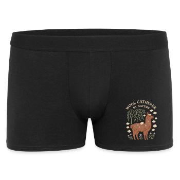 Cottagecore Lama Esthétique Mignon Animal de la Ferme - Boxer Homme - noir - Devant