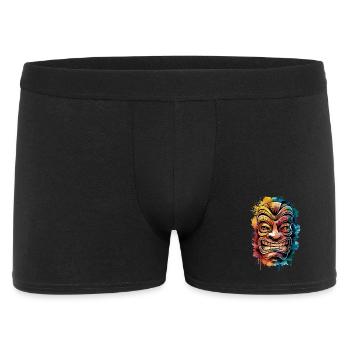 Masque Tiki coloré Artwork avec Living - Boxer Homme - noir - Devant