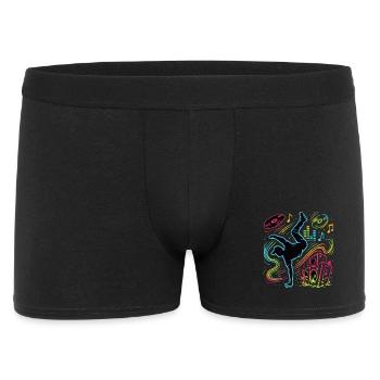 Breakdance Neon Style – Music & Street Art - Men's Boxer Shorts - black - Front