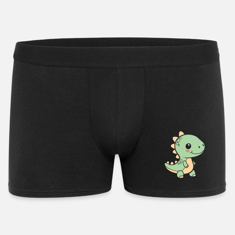 Niedlicher kleiner Dinosaurier - Männer Boxer Shorts - Schwarz