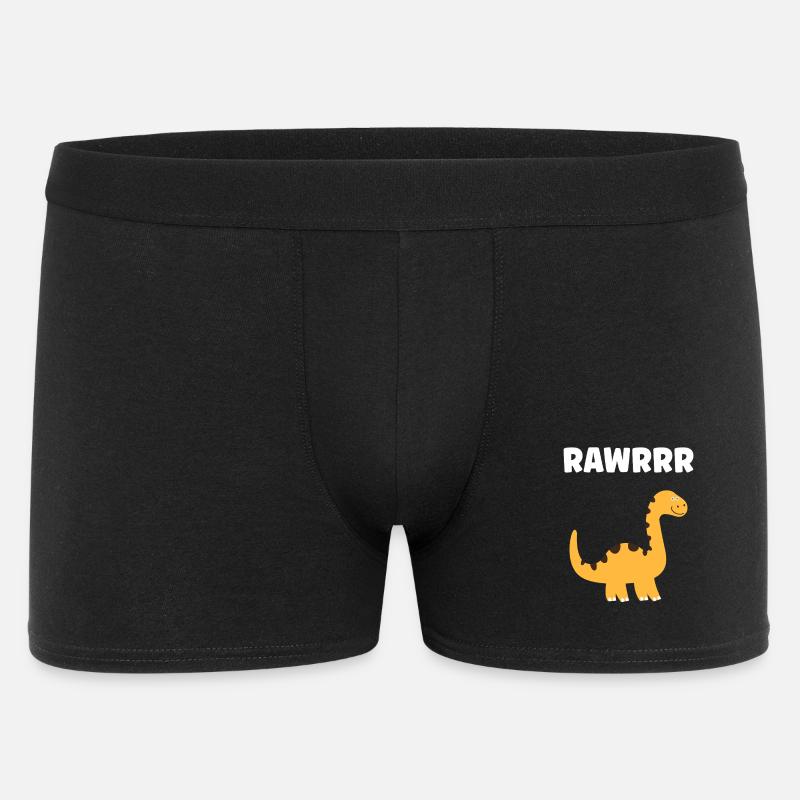 Niedlicher kleiner Dinosaurier - Männer Boxer Shorts - Schwarz
